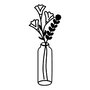 Wallity Flower 6 Escultura de pared de metal negra